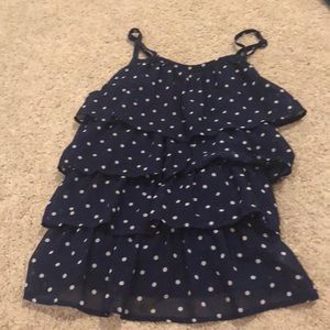 Polka dot tank top... L 10/12 kids... fits like XS